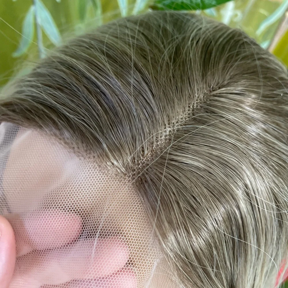 lace front rooted ash blonde wig